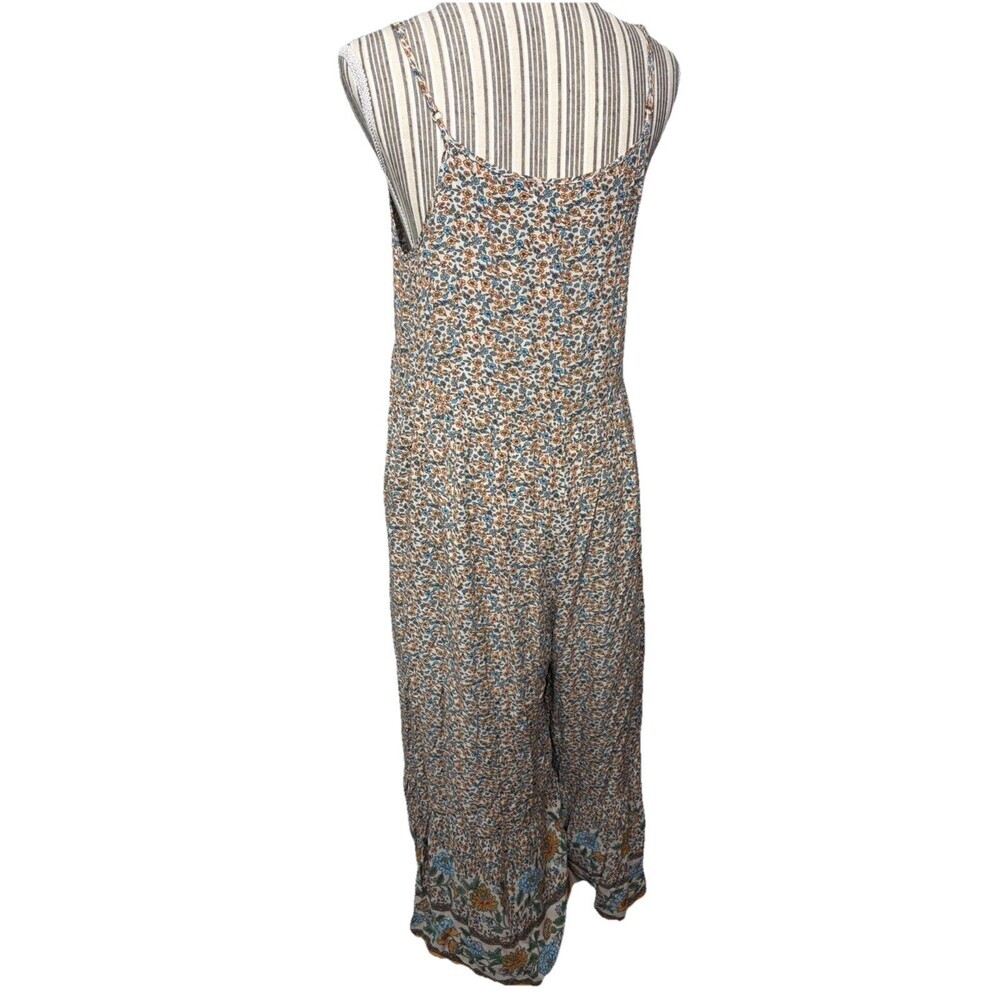 Natural Life Zoe Jumpsuit Wide Leg Size Small tiny flower print Adjustable - Picture 3 of 5